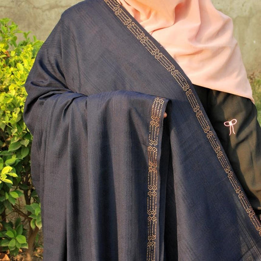 Swiss Ninocara Shawl with Elegant Two-Sided Stone Embellishment